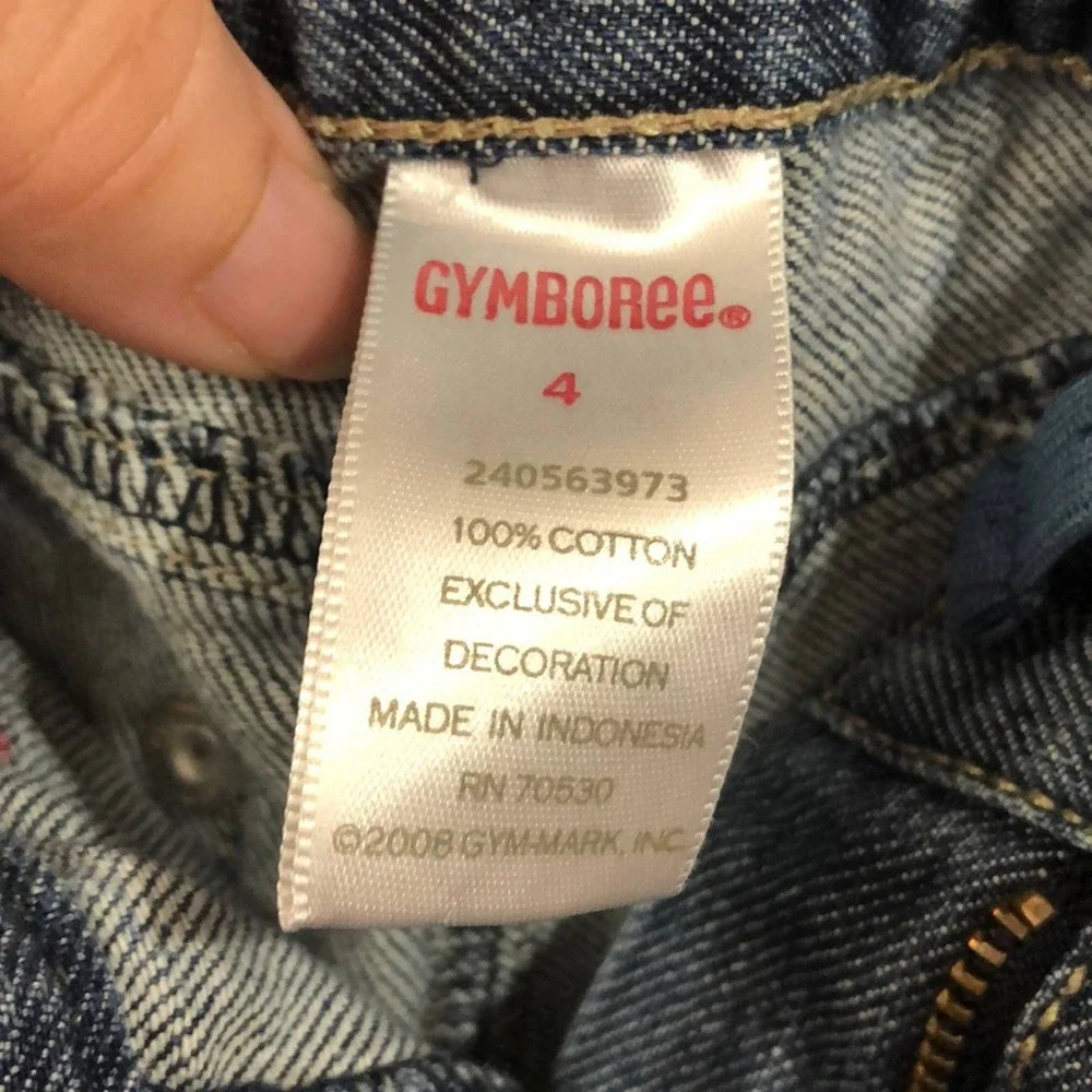 Retro 2008 Gymboree  Guitar  Detail  Adjustable Bootcut Jeans Size 4